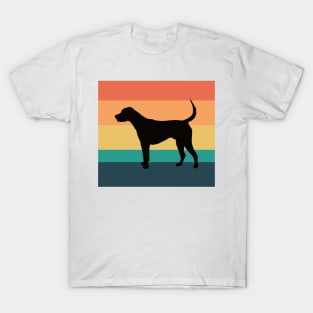 Foxhound Dog Silhouette Vintage Sunset T-Shirt